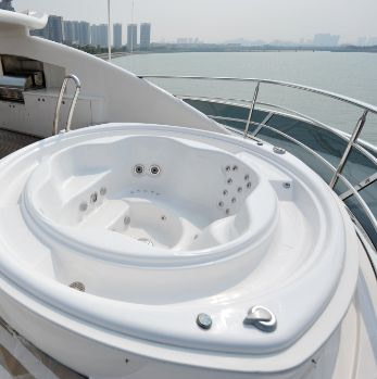 Thermoformed yacht hot tub